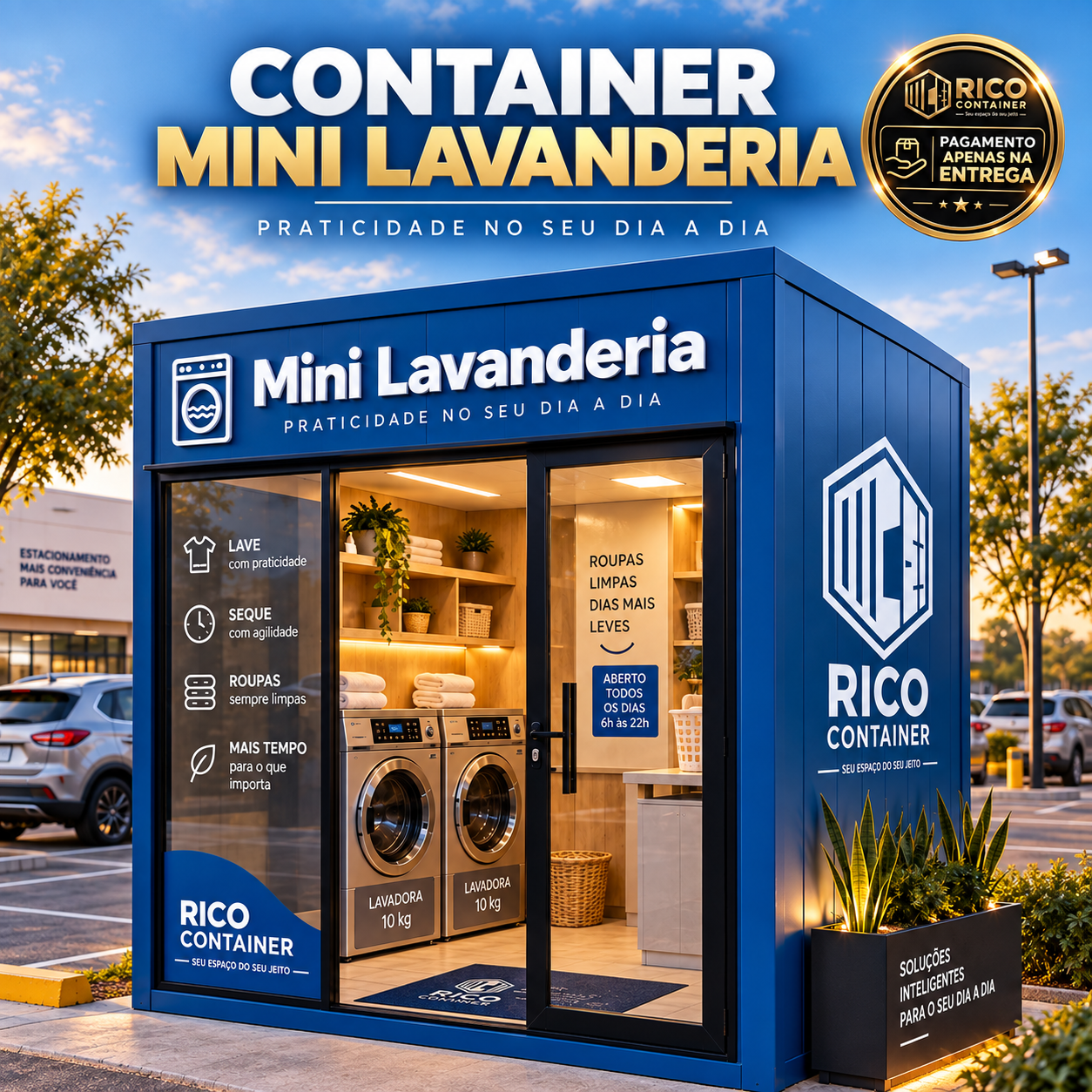 Ilustração de Lavanderia Compacta personalizado para uso comercial