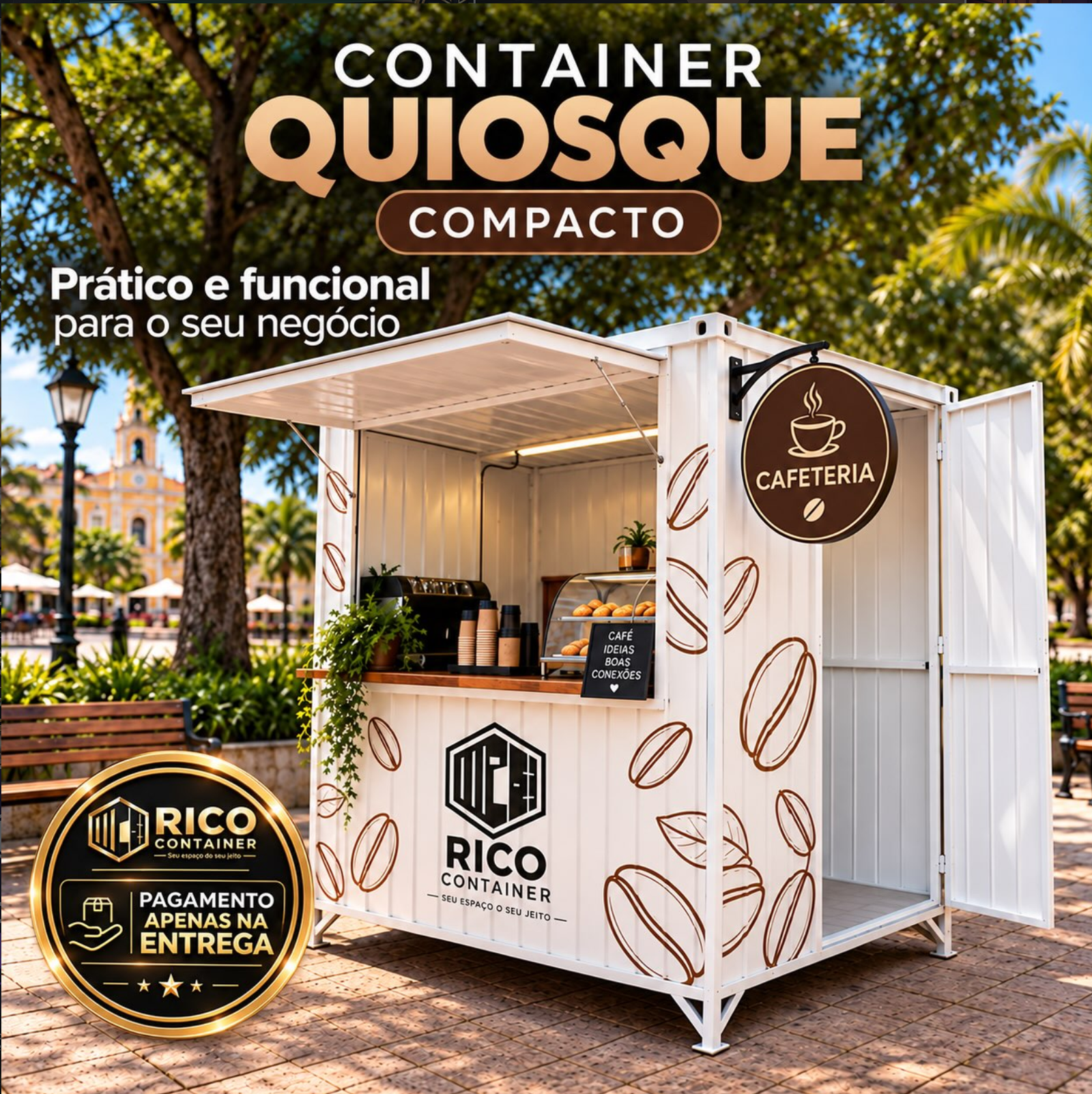 Ilustração de Container Quiosque personalizado para uso comercial