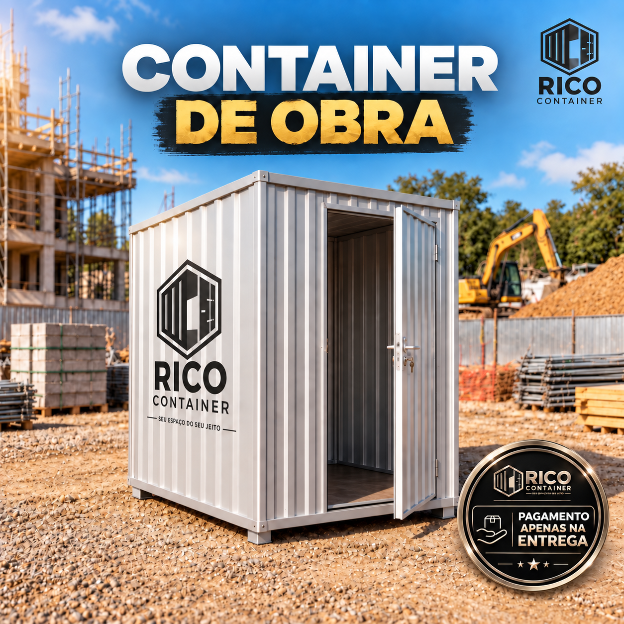 Ilustração de Container Depósito personalizado para uso comercial