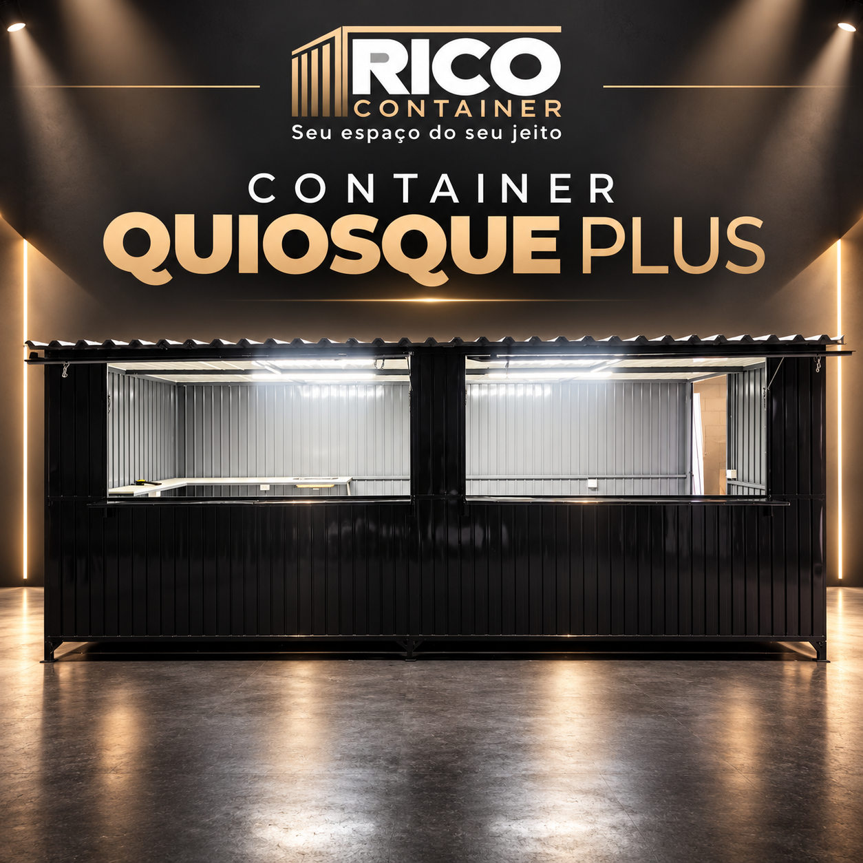 Container Quiosque Plus — referência de container, configuração sob consulta